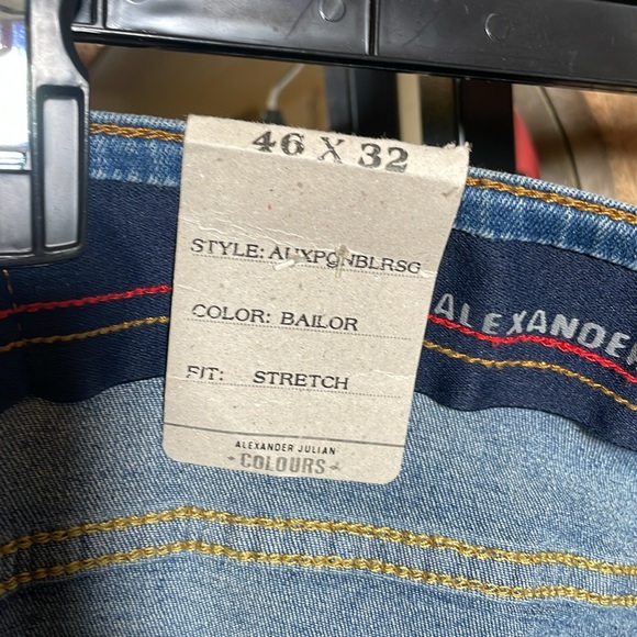 Alexander Julian Flex Stretch Slim Fit light Blue Jeans 46x32 NWT - Picture 9 of 9